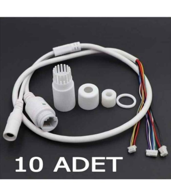 10 ADET IP KAMERA KABLOSU LEDLİ 9 PIN'Lİ ( 2P2.0+8P1.25 ) PLASTİK PİN SOKET DAHİL-1